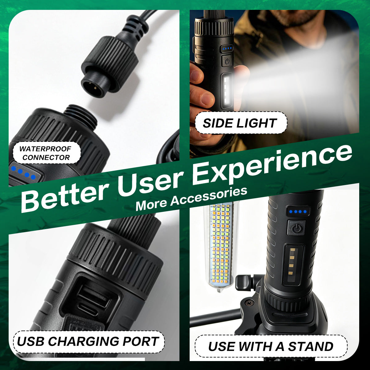 YUFU Lamp Rechargeable Fishing，3 color in 1 Fishinglight
